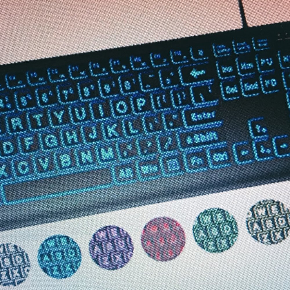 SABLUTE BACKLIT WIRELESS KEY BOARD  - LARGE PRINT -  MULTICOLORED